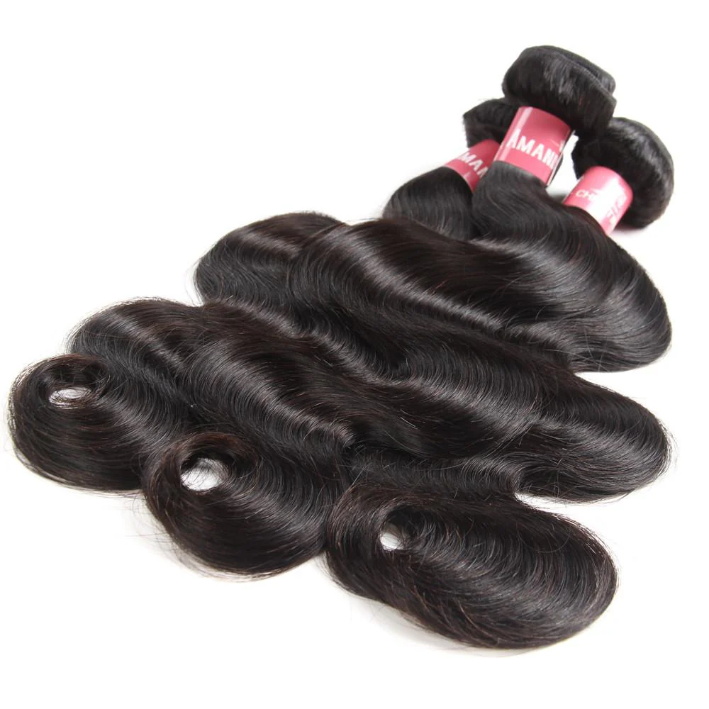 Body Wave 3 Bundles With 13*4 Frontal Weave Natural Color Indian 100% Remi Human Hair Sale Hair - Amanda Hair - Image 3