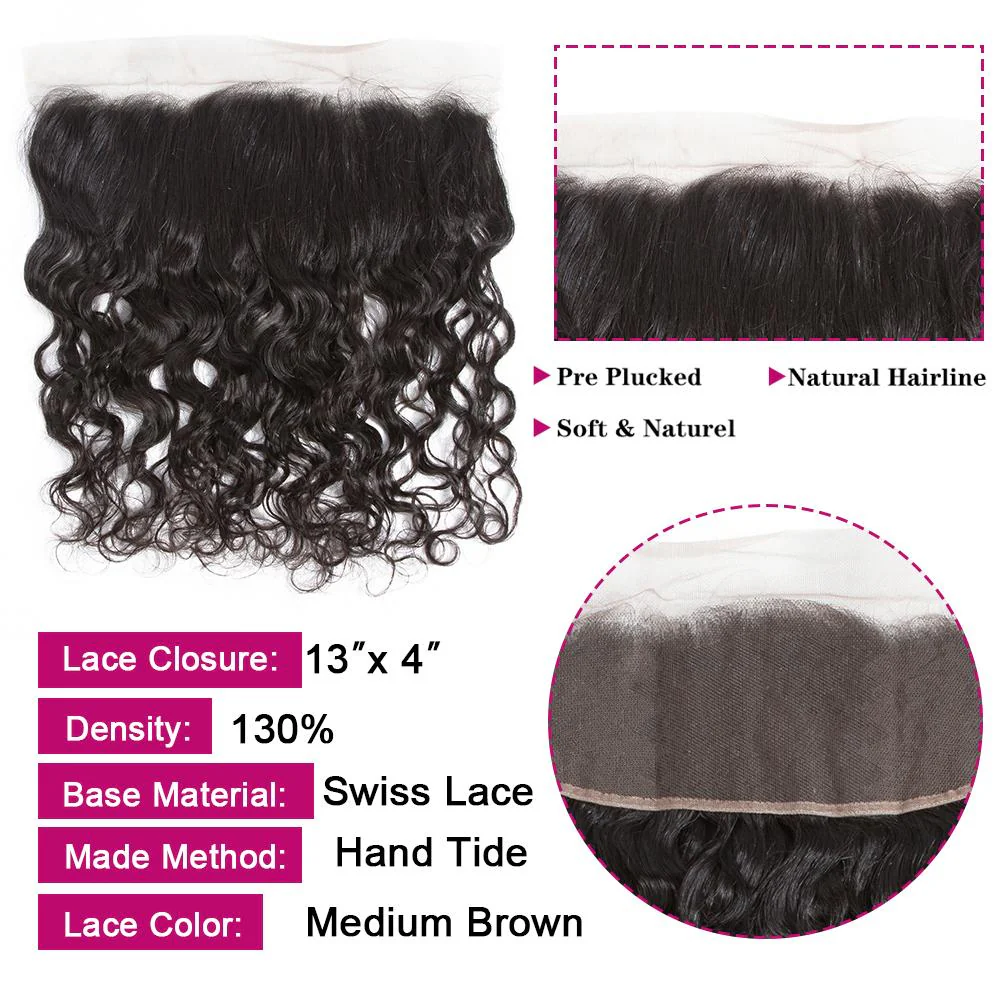 Water Wave 4 Bundles With 13*4 Lace Frontal 10A Grade Brazilian Hair 100% Remi Human Hair Soft Shiny Wave Hair - Amanda Hair - Image 6