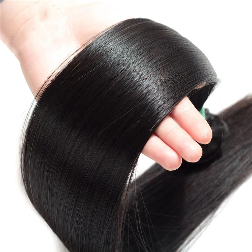 Amanda Peruvian Straight Hair 4 Bundles With 4*4 Lace Closure 9A Grade 100% Unprocessed Human Hair Hot Item - Image 4