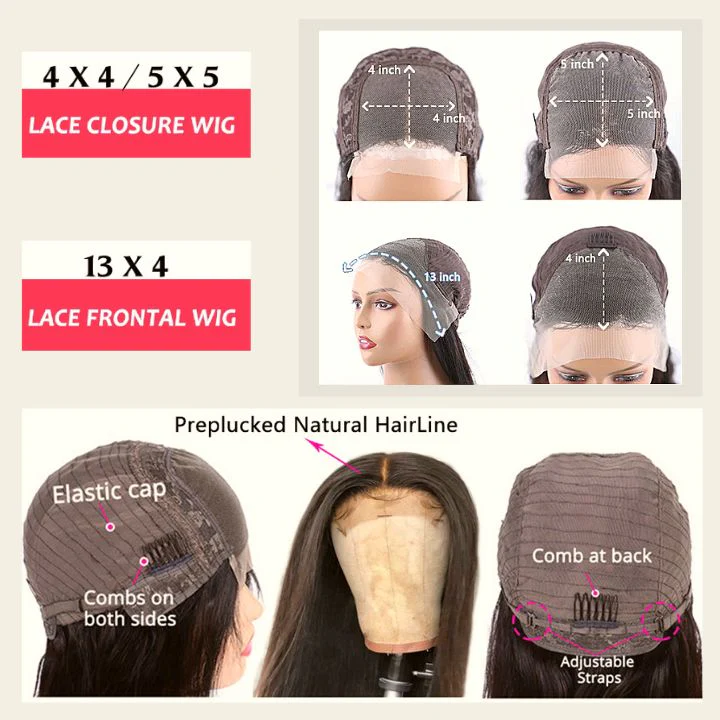 Flash Sale : Dark Root Ginger Colored Body Wave 13x4 Lace Front /4*4 Lace Closure Wigs With Baby Hair - Amanda Hair - Image 4